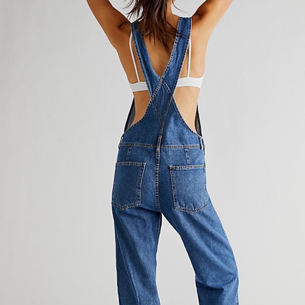 We The Free Blue Denim Ziggy Overalls Jumpsuit - Picture 2 of 10